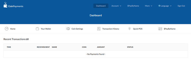 Coinpayments 英語表記事例