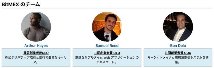 BitMEX創業者チーム