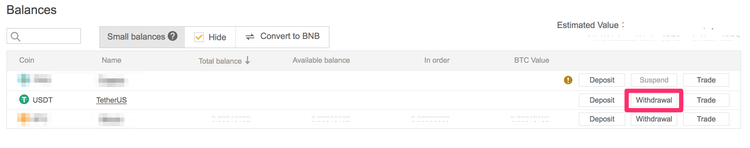 BitMart withdrawal