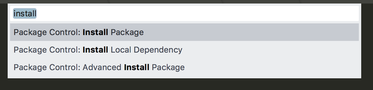 Sublime Text 3 Package Control