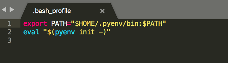 pyenv profile内容