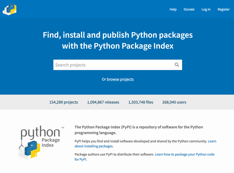 Python Package Index（pypi）