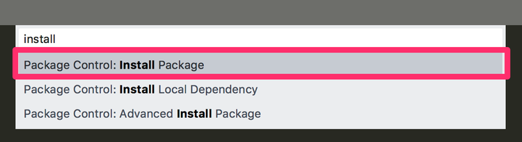 Sublime Text 3 パッケージコントロール