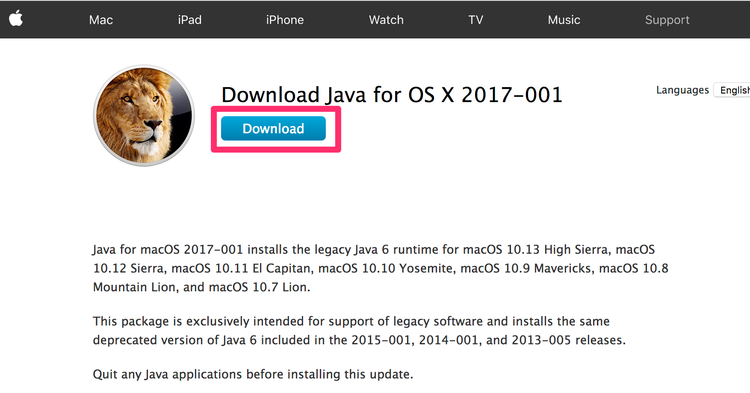 Sublime Text 3 JavaダウンロードHigh Sierra