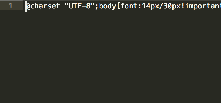 Sublime Text 3 改行なしminify