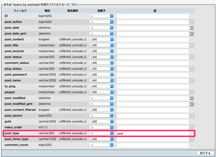 WordPressの記事データをphpMyAdminでcsv出力する手順